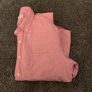 J. Crew dark pink Sun-Washed Oxford Shirt - L